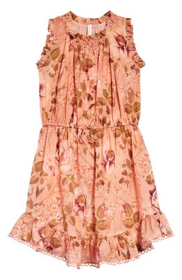 Zimmermann Kids' Rosa Floral Print Dress in Pink Peony Floral