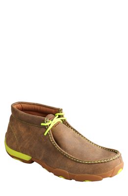 Twisted X Chukka Driving Boot in Bomber/Neon Yellow