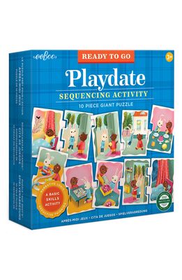eeBoo Ready to Go Playdate 10-Piece Giant Puzzle in Blue