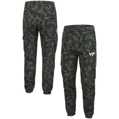 Men's Colosseum Camo Virginia Tech Hokies Logo OHT Military Appreciation Code Fleece Pants