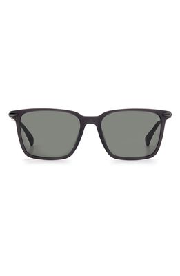 rag & bone 55mm Polarized Square Sunglasses in Grey /Green