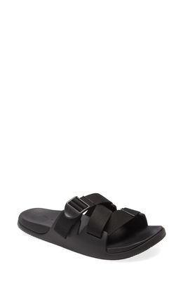 Chaco Chillos Slide Sandal in Black Fabric