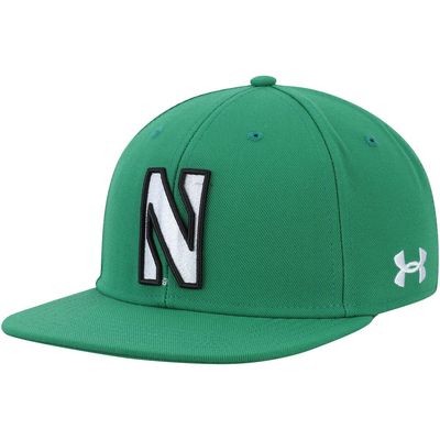 Men's Under Armour Kelly Green Northwestern Wildcats On-Field Baseball Fitted Hat