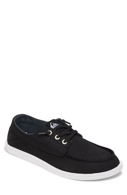 Quiksilver Harbor Dredged Slip-On Shoe in Black/Black/White