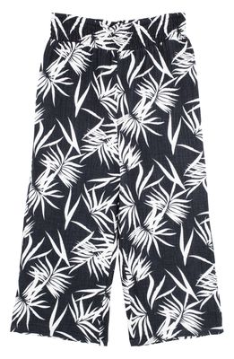 Feather 4 Arrow Kids' Palm Frond Playa Cotton Pants in Black