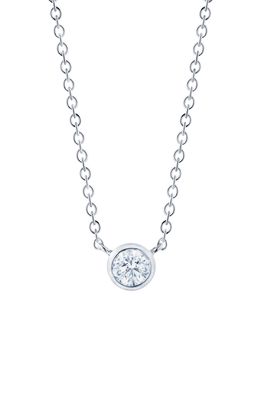 Kwiat Diamond Circle Pendant Necklace in White Gold