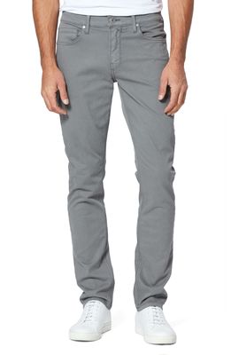 PAIGE Lennox Slim Fit Twill Pants in Brushed Nickel