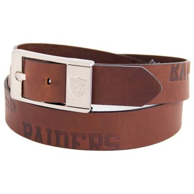 EAGLES WINGS Las Vegas Raiders Brandish Leather Belt - Brown
