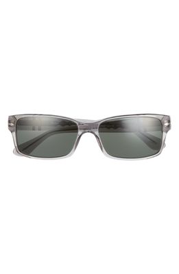 Persol 58mm Rectangular Polarized Sunglasses in Green Pol