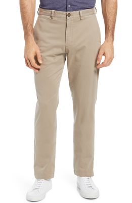 Johnston & Murphy Flat Front Chinos in Taupe