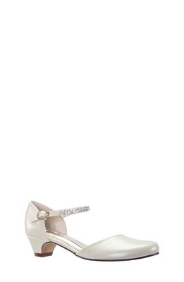 Nina Cera Low Embellished Pump in Bone Pearlescent