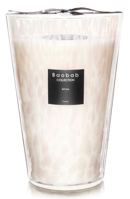 Baobab Collection White Pearls Candle in White- Extra Large