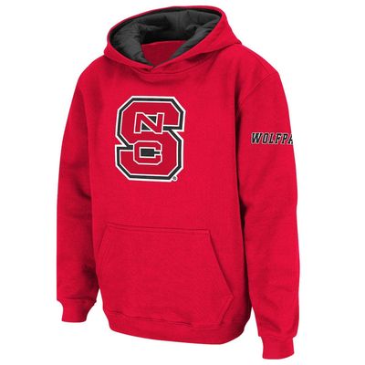 Youth Stadium Athletic Red NC State Wolfpack Big Logo Pullover Hoodie