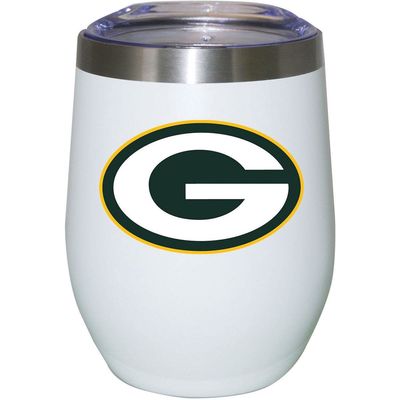 THE MEMORY COMPANY Green Bay Packers 12oz. Logo Stemless Tumbler in White