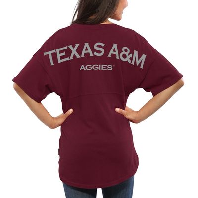 Women's Maroon Texas A & M Aggies Spirit Jersey Oversized T-Shirt