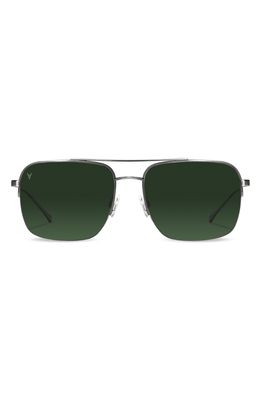 Vincero Marshall 56mm Polarized Navigator Sunglasses in Gunmetal/Grey