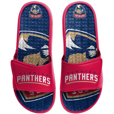 Men's FOCO Florida Panthers Wordmark Gel Slide Sandals in Red