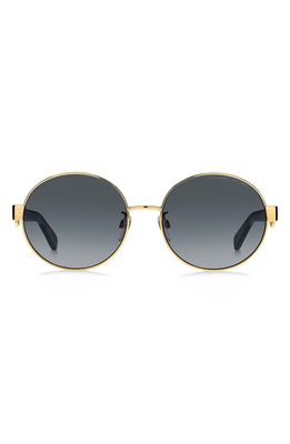 Marc Jacobs 56mm Gradient Round Sunglasses in Gold/Dark Grey Gradient