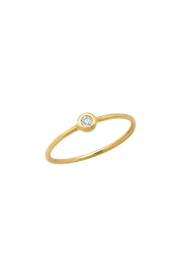 BYCHARI Jas Diamond Bezel Ring in 14K Yellow Gold