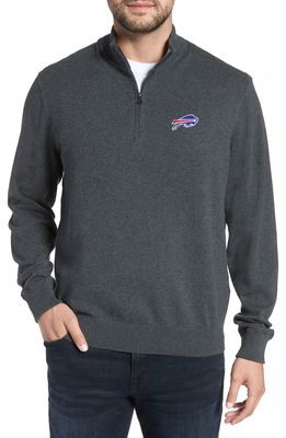Cutter & Buck Buffalo Bills - Lakemont Regular Fit Quarter Zip Sweater in Charcoal Heather