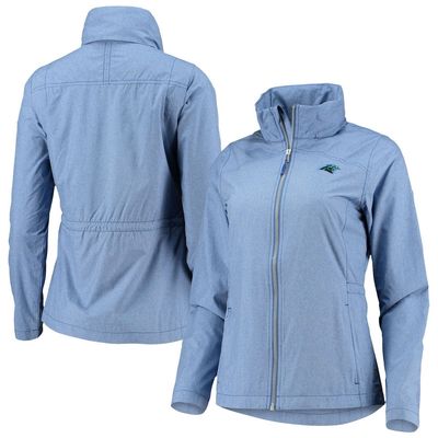 Women's Cutter & Buck Blue Carolina Panthers Packable Full-Zip WeatherTec Jacket