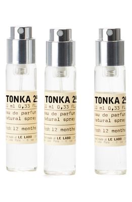 Le Labo Tonka 25 Eau de Parfum Travel Tube Refill Trio