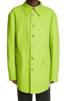 Raf Simons Oversize Cotton Jacket in Green