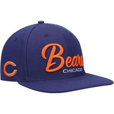 Men's Pro Standard Navy Chicago Bears Script Wordmark Snapback Hat
