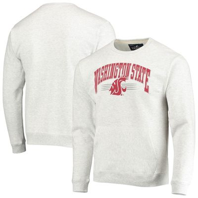 Men's League Collegiate Wear Heathered Gray Washington State Cougars Upperclassman Pocket Pullover Sweatshirt in Heather Gray