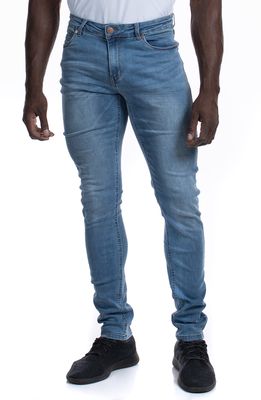 Barbell Apparel Slim Athletic Fit Jeans in Light Distressed