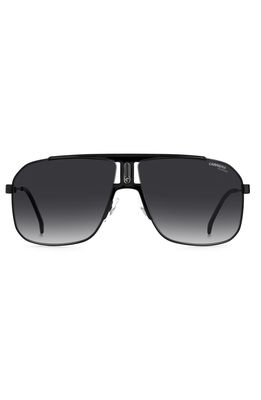 Carrera Eyewear Carrera 65mm Rectangular Sunglasses in Black /Gray