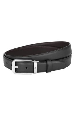 Montblanc Reversible Leather Belt in Black