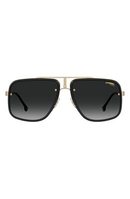 Carrera Eyewear Glory II 59mm Aviator Sunglasses in Gold Black/Dark Grey Gradient