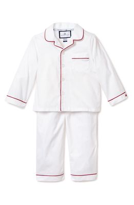 Petite Plume Kids' White Flannel Two Piece Pajamas