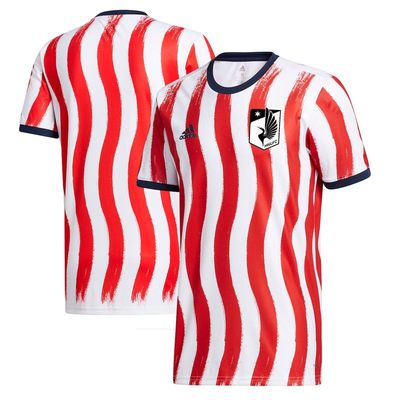 Men's adidas White/Red Minnesota United FC 2021/22 Americana Pre-Match AEROREADY Top