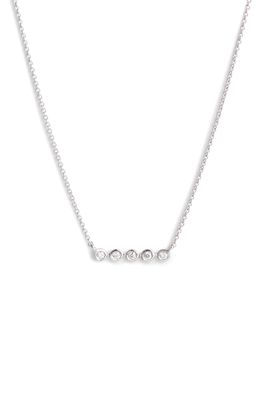 Dana Rebecca Designs Lulu Jack Bezel Diamond Bar Necklace in White Gold/Dia
