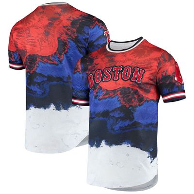 PRO STANDARD Men's Red/Royal Boston Red Sox Red White And Blue Dip Dye T-Shirt