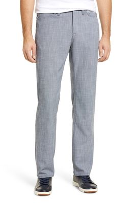 34 Heritage Men's Charisma Relaxed Straight Leg Chambray Pants in Grey Cross Twill