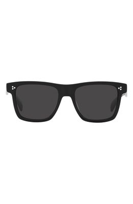Oliver Peoples Casian 54mm Rectangular Sunglasses in Black/Grey