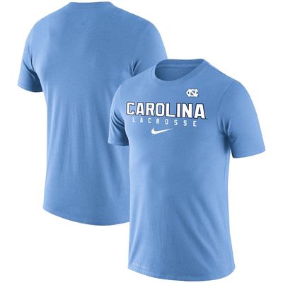 Men's Nike Carolina Blue North Carolina Tar Heels Lacrosse Legend 2.0 Performance T-Shirt in Light Blue