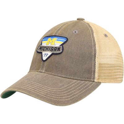 LEGACY ATHLETIC Men's Gray Michigan Wolverines Legacy Point Old Favorite Trucker Snapback Hat