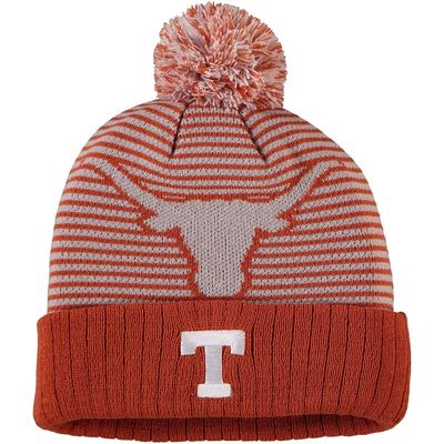Men's Top of the World Texas Orange Texas Longhorns Line Up Cuffed Knit Hat with Pom in Burnt Orange