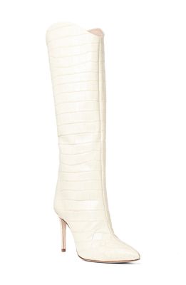 Schutz Maryana Pointed Toe Boot in Eggshell Leather