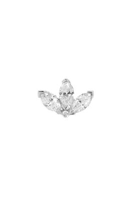 Maria Tash Diamond Lotus Stud Earring in White Gold/Diamond