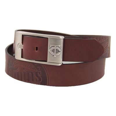 EAGLES WINGS Minnesota Twins Brandish Leather Belt - Brown