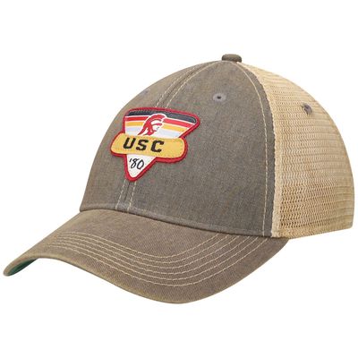 LEGACY ATHLETIC Men's Gray USC Trojans Legacy Point Old Favorite Trucker Snapback Hat