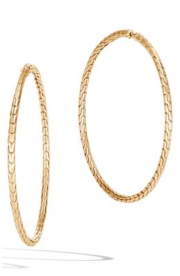 John Hardy Classic Chain Large Hoop Earrings in Gold