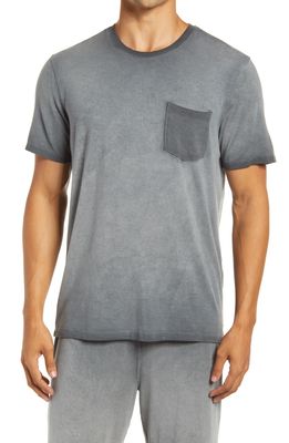 Daniel Buchler Modal Blend Pocket Pajama T-Shirt in Charcoal