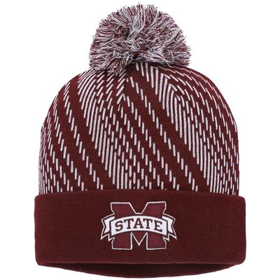 Men's adidas Maroon Mississippi State Bulldogs 2021 Sideline Players Cuffed Knit Hat with Pom