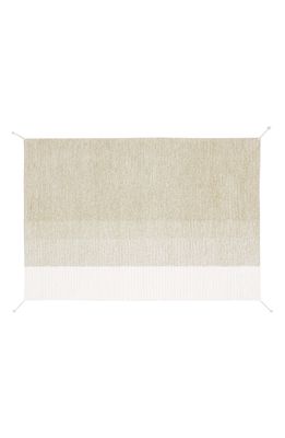 Lorena Canals Reversible Washable Recycled Cotton Blend Rug in Light Olive /Ivory